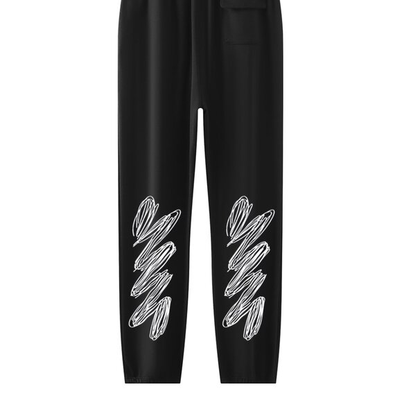 Off-White striped wave print Black Pants - Picture 2 of 8